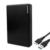 SUHSAI Portable External Hard Drive HDD 1TB, 3.0 USB Ultrafast Slim 2.5 External Drive for Storage - Backup for Computer, Laptop, PC, Mac, Chromebook, PS3, PS4, Xbox, Smart TV (1TB