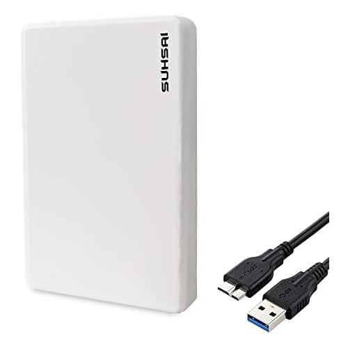  SUHSAI External Hard Drive Portable HDD, 3.0 USB External Hard Disk, Ultra Fast Slim Drive for Storage, Back up for PC, MAC, Desktop, Laptop, MacBook, Chromebook, Gaming Consoles, Smart T