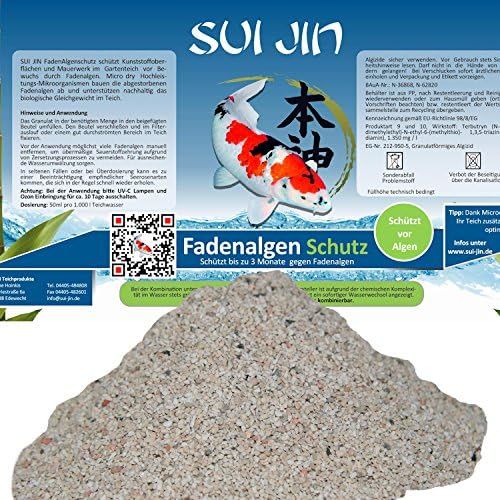  Sui Jin Teichprodukte Sui Jin Pond Products Thread Algae Protection for 100,000 Litres of Water for up to 3 Months Long Term Protection Algae Killer