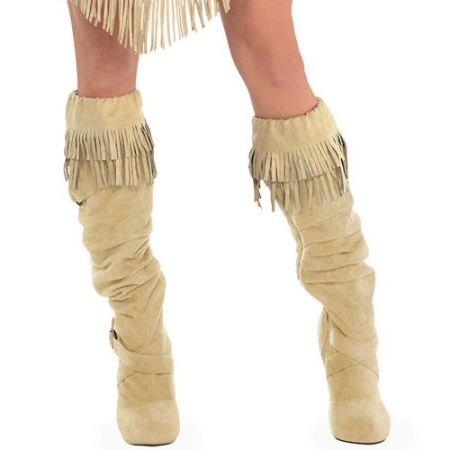  SUIT YOURSELF Pocahontas Costume for Women, Includes Fringe Dress, a Necklace, an Arm Band, and Boot Covers