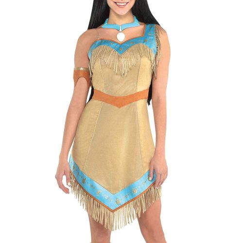  SUIT YOURSELF Pocahontas Costume for Women, Includes Fringe Dress, a Necklace, an Arm Band, and Boot Covers