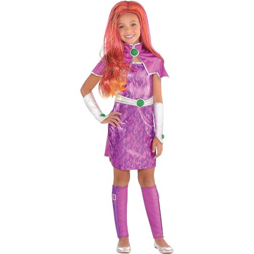  SUIT YOURSELF Suit Yourself Starfire Halloween Costume for Girls, DC Super Hero Girls, Includes Accessories