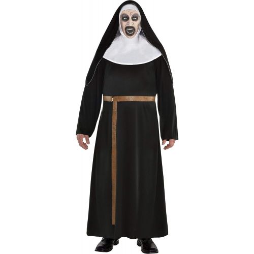  할로윈 용품SUIT YOURSELF The Nun Halloween Costume for Men, Plus Size, Includes Robe, Habit, Long Belt and Full Face Mask