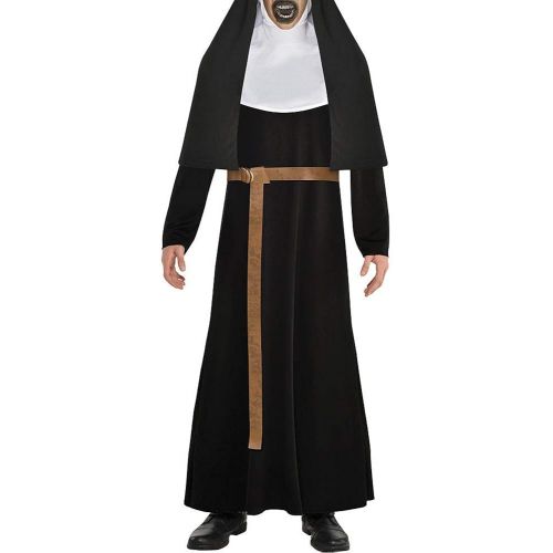  할로윈 용품SUIT YOURSELF The Nun Halloween Costume for Men, Standard Size, Includes Robe, Habit, Long Belt and Full Face Mask