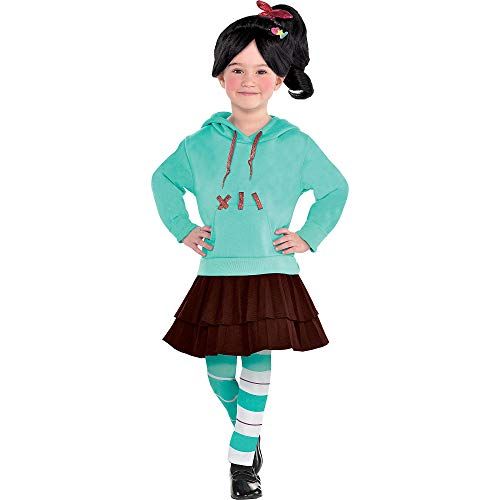  할로윈 용품Suit Yourself Wreck-It Ralph 2 Vanellope Costume for Girls, Includes a Dress, Leggings, Hair Clips, and Wig