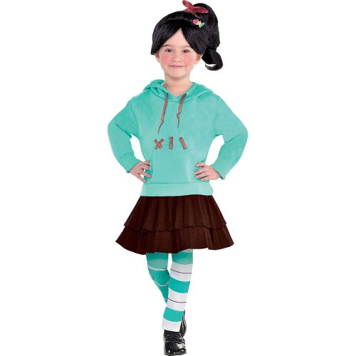  할로윈 용품Suit Yourself Wreck-It Ralph 2 Vanellope Costume for Girls, Includes a Dress, Leggings, Hair Clips, and Wig
