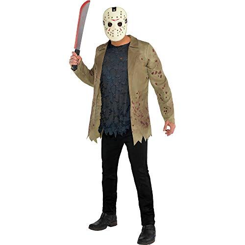  할로윈 용품SUIT YOURSELF Jason Voorhees Halloween Costume for Men, Friday The 13th, Standard Size, Includes Jacket, Shirt and Mask