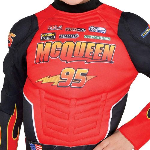  할로윈 용품Suit Yourself Cars Lightning McQueen Muscle Costume for Boys, Includes a Racing Jumpsuit and a Baseball Cap