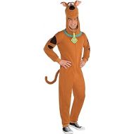 할로윈 용품SUIT YOURSELF Zipster Scooby-Doo One-Piece Costume for Adults, Includes a Jumpsuit with a Scooby Headpiece