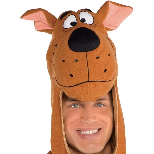  할로윈 용품SUIT YOURSELF Zipster Scooby-Doo One-Piece Costume for Adults, Includes a Jumpsuit with a Scooby Headpiece