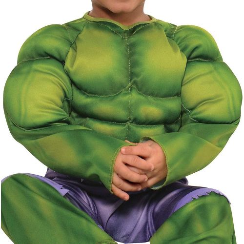  할로윈 용품Suit Yourself Hulk Muscle Costume for Babies, Includes a Padded Jumpsuit and a Hat with Hair