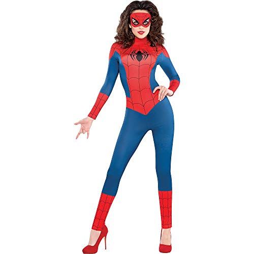  할로윈 용품SUIT YOURSELF Sexy Spider-Girl Catsuit Halloween Costume for Women, Includes Mask