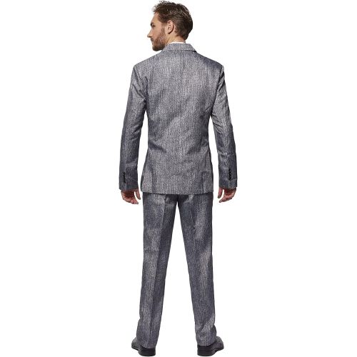  할로윈 용품SUITMEISTER Grey Gangster Halloween Suit | Unisex Slim Fit | Includes Grey Blazer Jacket, Pants & Tie