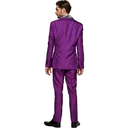  할로윈 용품SUITMEISTER ? Pimp ? Halloween Costume for Men in Stylish Print ? Full Set: Includes Jacket, Pants and Tie