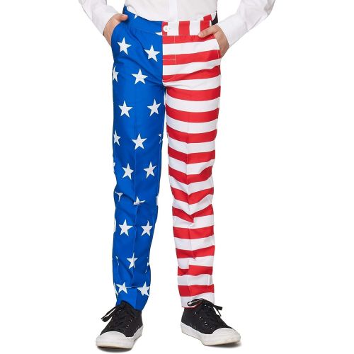  할로윈 용품SUITMEISTER Fun Suits for Boys - US Flag - Includes Jacket, Pants & Tie - XL