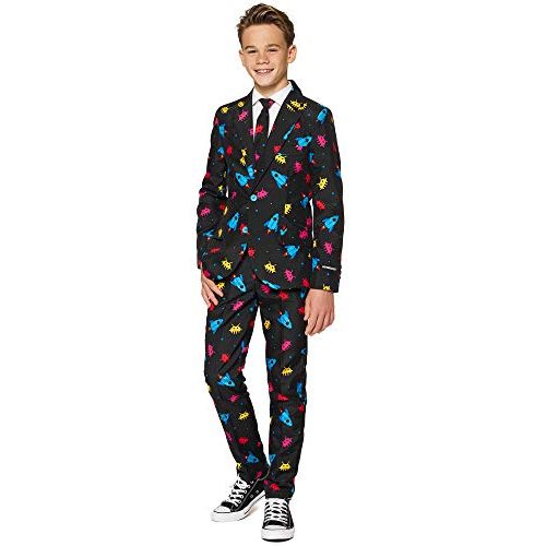  할로윈 용품SUITMEISTER Fun Suits for Boys - Videogame - Includes Jacket, Pants & Tie - S