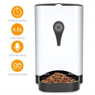 SUKI&SAMI Pets Automatic Pet Feeder Food Dispenser Dogs, Cats & Small Animals  Features Distribution Alarms, Portion Control & Voice Recording Timer Programmable Up to 4 Meals a D