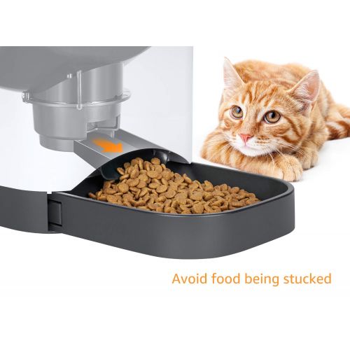  SUKI&SAMI Pets Automatic Pet Feeder Food Dispenser Dogs, Cats & Small Animals  Features Distribution Alarms, Portion Control & Voice Recording Timer Programmable Up to 4 Meals a D