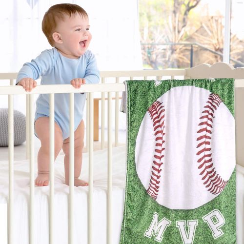  Sukoon Monthly Milestone Blanket for Baby Boy / Girl Baseball Theme Includes Frame and Bib Large 47x40 Personalized Baby Month Blanket for Newborn Baby Shower