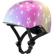 SULIFEEL Kids Bike Helmet for Boys and Girls Adjustable Toddler Skateboard Helmet for Multi-Sports Scooter Cycling Roller Skating Unicorn Stars