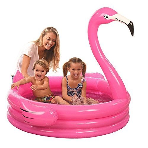 SUMER New Inflatable Flamingo Kiddie Pool, Childrens Swimming Pool Inflatable Baby Play Center Party Pool for Children Toddler