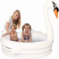 SUMER Childrens Inflatable Swan Pool, Inflatable Baby Paddling Pool Infant Swimming Pool Baby Play Center Party Pool for Children Toddler