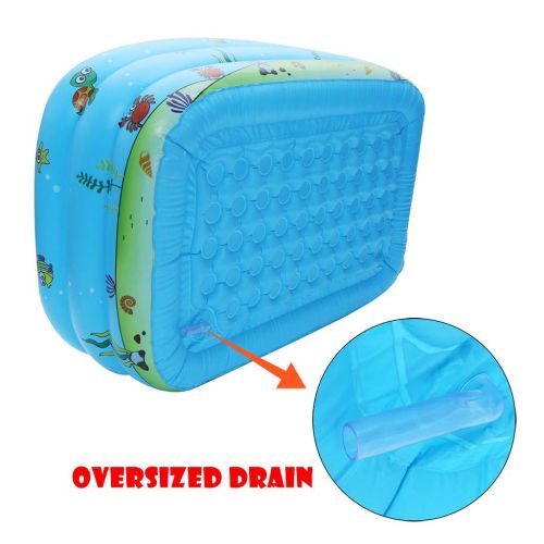  SUMER Baby Inflatable Swimming Pool, Portable Inflatable Bathtub Kids Water Play Fun Air Shower Basin for Children Outdoor Beach Summer Parties(S)