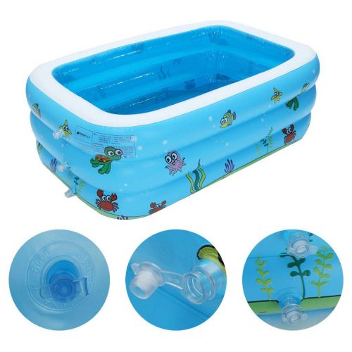  SUMER Baby Inflatable Swimming Pool, Portable Inflatable Bathtub Kids Water Play Fun Air Shower Basin for Children Outdoor Beach Summer Parties(S)