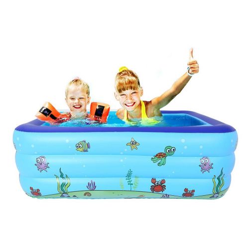  SUMER Baby Inflatable Swimming Pool, Portable Inflatable Bathtub Kids Water Play Fun Air Shower Basin for Children Outdoor Beach Summer Parties(S)