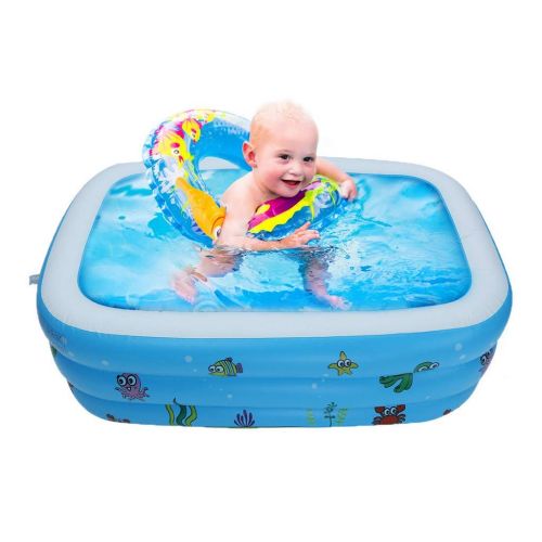  SUMER Baby Inflatable Swimming Pool, Portable Inflatable Bathtub Kids Water Play Fun Air Shower Basin for Children Outdoor Beach Summer Parties(S)