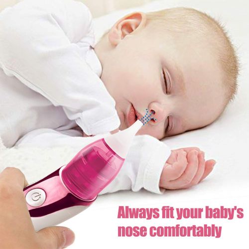  SUMGOTT Nasal Aspirator Baby Nose Suction - USB Charge Nose Sucker Newborn with 3 Suctions, Safer and Faster as Well as Hygienic for Infant and Toddler