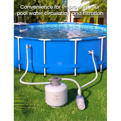  SUMMERBUDDY Type B Hose Adapter & Plunger Valve & Pool Hose Holder for Above Ground Swimming Pool, 1.25 to 1.5 Pool Hose Adapter B & On/Off Plunger Valve for Threaded Pumps (2 Pack