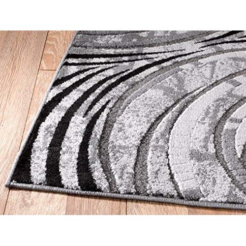  SUMMIT BY WHITE MOUNTAIN Summit D3-V55M-YHJV Chatham 213 Modern Abstract Area Rug (Grey), 22 INCH X 35 INCH SCATTER DOOR MAT