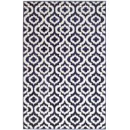 SUMMIT BY WHITE MOUNTAIN Summit S43 New Navy Blue Morrocan Trellis Area Rug Modern Abstract Rug,(22 INCH X 35 INCH Scatter Door MAT Size)