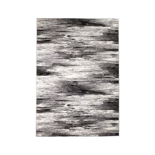  SUMMIT BY WHITE MOUNTAIN Rio 2V-NHIU-AY47 Summit 305 Grey Black Area Rug Modern Abstract Many Sizes Available , DOOR MAT 22 inch x 35 inch