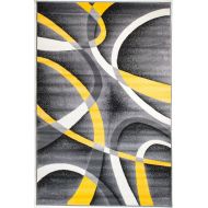 SUMMIT BY WHITE MOUNTAIN Summit UQ-ABE2-JR2X 21 New Yellow Grey Area Rug Modern Abstract Many Sizes Available , DOOR MAT 22 inch x 35 inch
