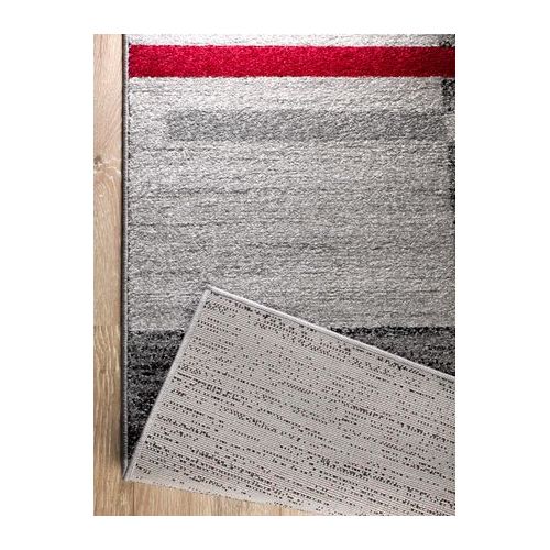  SUMMIT BY WHITE MOUNTAIN Rio VP-LJVG-WHJ9 Summit 306 Grey Red Area Rug Modern Abstract Many Sizes Available DOOR MAT 22 inch x 35 inch