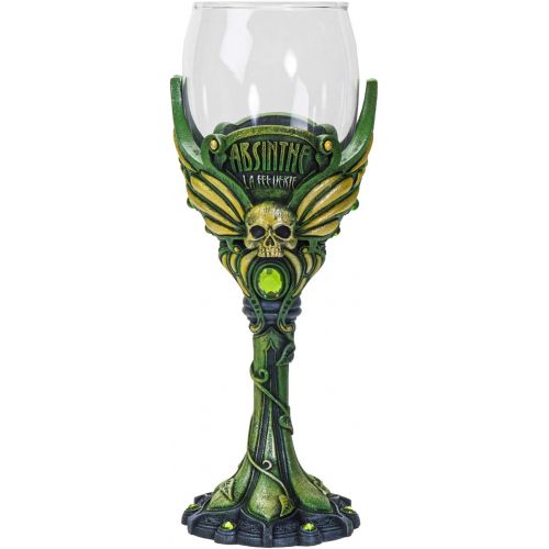  [아마존베스트]Summit Collection Absinthe La Fee Verte Green Fairy Wine Goblet Wine Glass 6.5 inches Tall 7 fl oz Chalice