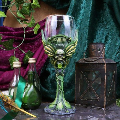  [아마존베스트]Summit Collection Absinthe La Fee Verte Green Fairy Wine Goblet Wine Glass 6.5 inches Tall 7 fl oz Chalice