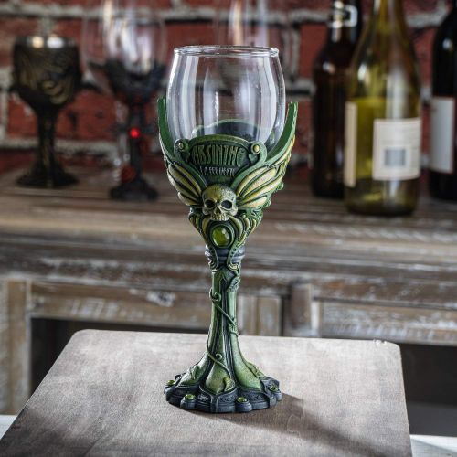  [아마존베스트]Summit Collection Absinthe La Fee Verte Green Fairy Wine Goblet Wine Glass 6.5 inches Tall 7 fl oz Chalice