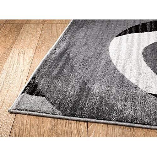  SUMMIT BY WHITE MOUNTAIN Summit 0U-PK2K-HU46 104 New Grey Area Rug Modern Abstract Many Sizes Available, 7.4x10.6