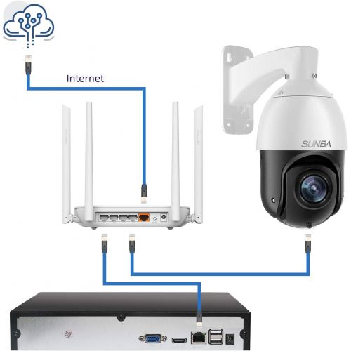  [아마존베스트]SUNBA 9-Channel Face Recognition 5MP H.265/H.264 IP Network Camera Digital Video Recorder (NVR-F8009SE) - No Hard Drive