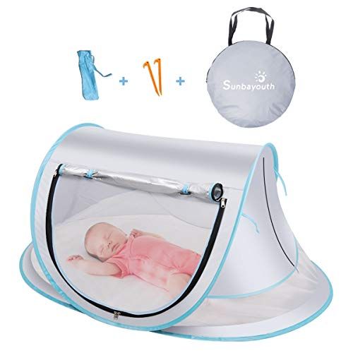  [아마존베스트]SUNBA YOUTH Baby Tent, Portable Baby Travel Bed, UPF 50+ Sun Shelters for Infant, Pop Up Beach...