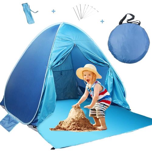  SUNBA YOUTH Beach Tent, Beach Shade, Anti UV Instant Portable Tent Sun Shelter, Pop Up Baby Beach Tent, for 2-3 Person