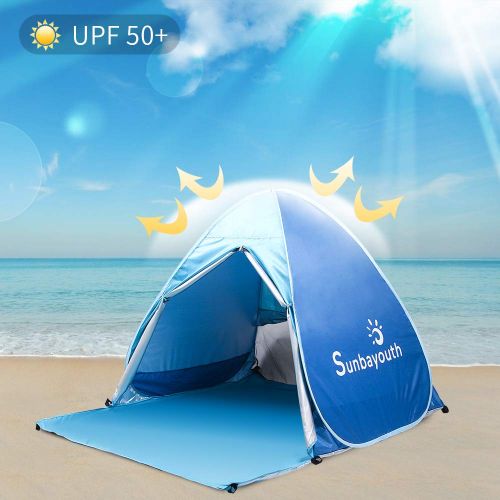  SUNBA YOUTH Sunba Youth Beach Tent, Beach Shade, Anti UV Baby Beach Tent, Portable Instant Sun Shelter, for 2-3 Person Camping& Travel