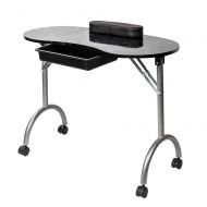 SUNCOO ZOFFYAL Manicure Table Station Portable Foldable Nails Desk Spa Beauty Salon With Rolling...