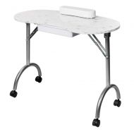 SUNCOO ZOFFYAL Manicure Table Station Portable Foldable Nails Desk Spa Beauty Salon With Rolling...