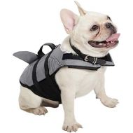 SUNFURA Dog Lifejacket, Attractive Pet Life Vest with Superior Buoyancy and Adjustable Quick Release Buckle, Dog Lifesaver Swimsuit with Cute Shark Fin for Small, Medium and Large