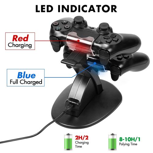  [아마존베스트]SUNKY PS4 Controller Charger, Playstation 4 / PS4 Slim / PS4 PRO / PS4 Controller Charger, Charging Station, Charging Station, Dual USB Fast Charging Ps4 Station for Sony PS4 Controller