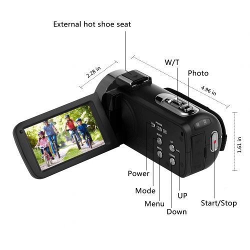  SUNLEA Digital Video Camera WiFi Camcorder Full HD 1080P 30FPS 16X Digital Zoom Vlogging Camera with Microphone 3.00 Rotatable Touch Screen Support Remote Control Time-Lapse Photography